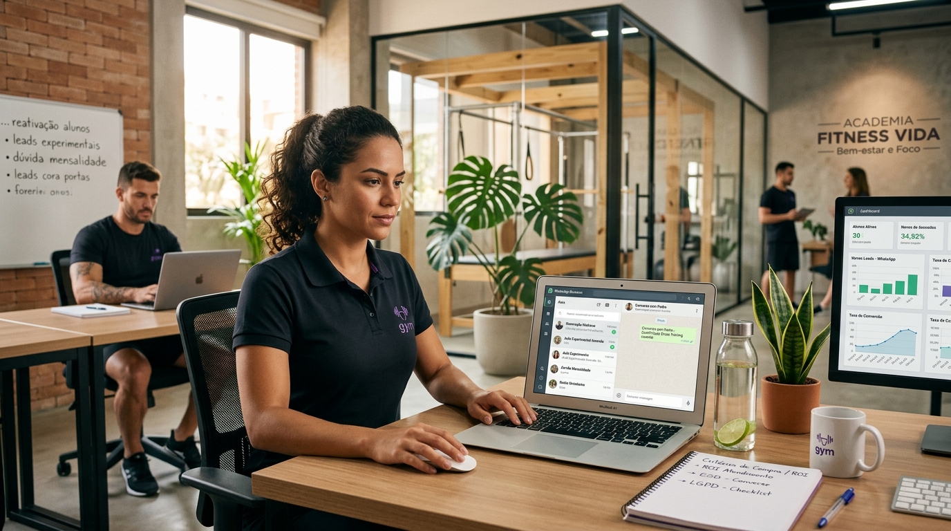 Melhor sistema de atendimento WhatsApp para Academias e Studios