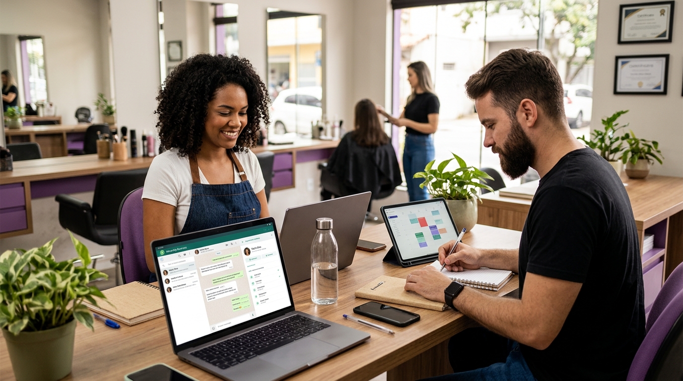 Melhor sistema de atendimento WhatsApp para Salões e Barbearias